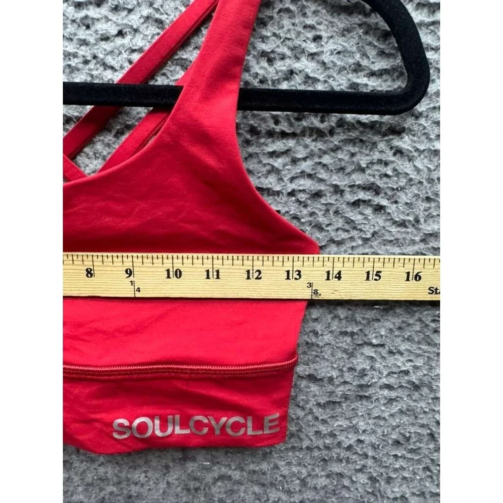 Lululemon SoulCycle Energy Longline Medium Support Bra Red Womens‎ Size 6